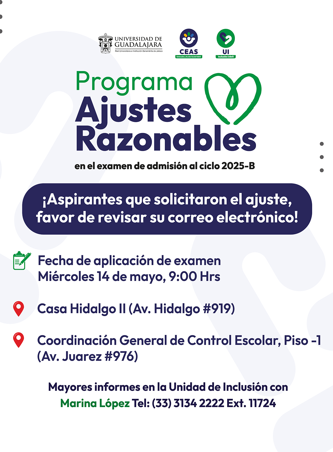 Programa: Ajustes Razonables en el examen de admisión al ciclo 2025B