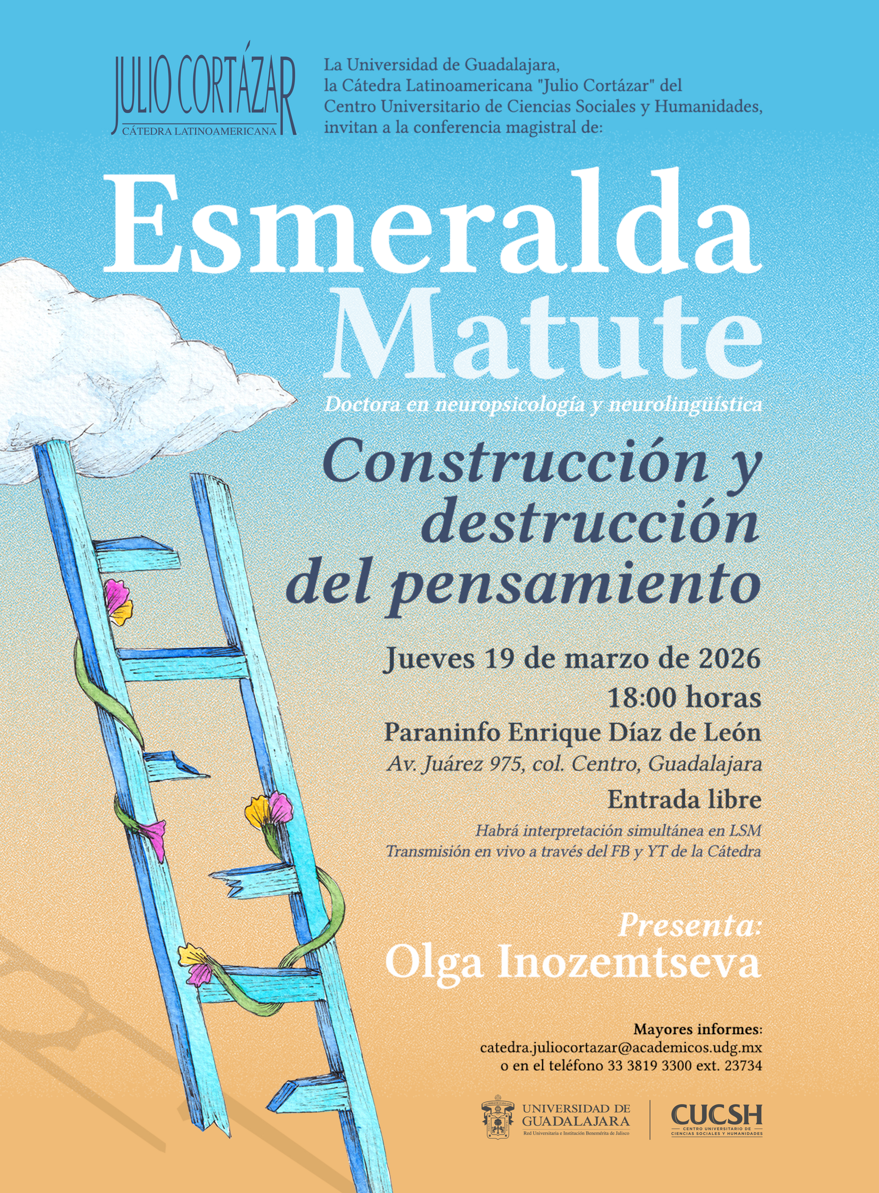 Cátedra Latinoamericana Julio Cortázar con Esmeralda Matute, Doctora en neuropsicología y neurolingüística