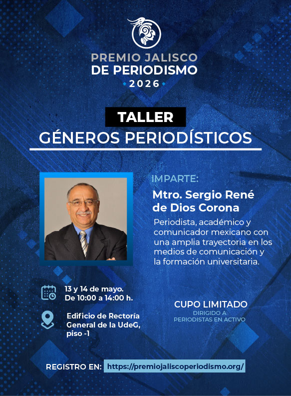 Cartel del Taller de géneros periodísticos 