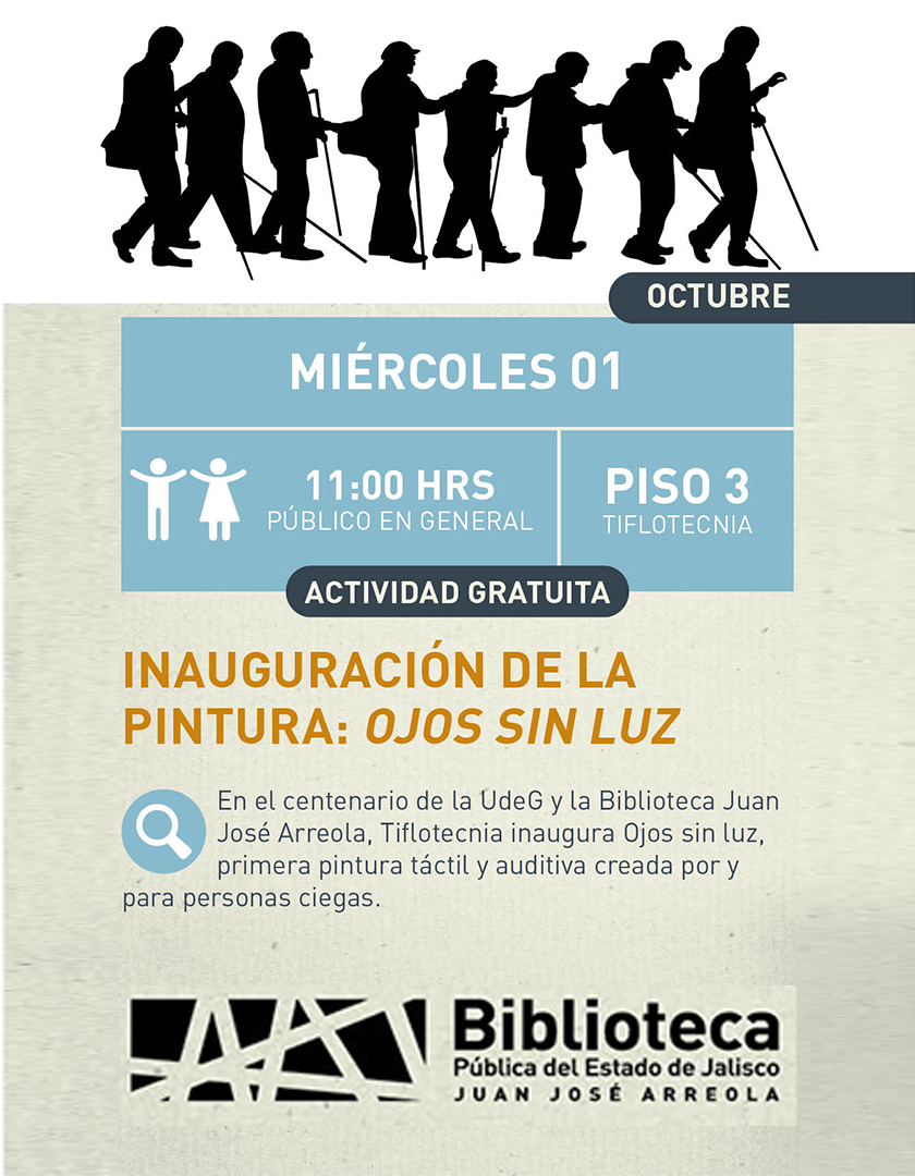 Cartel de la Inauguración de la pintura: Ojos sin luz.