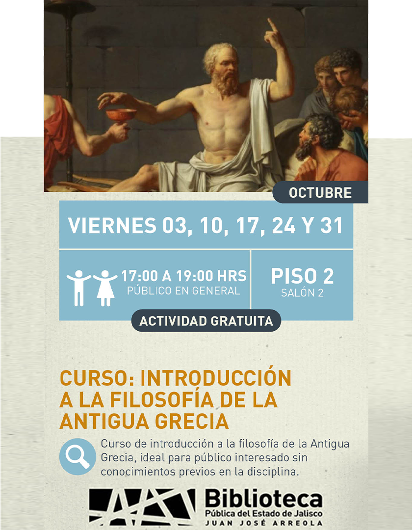 Cartel del Curso: Introducción a la filosofía de la antigua Grecia