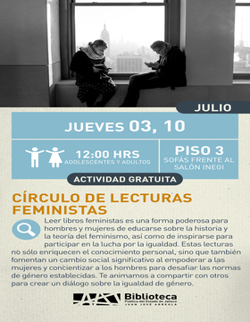 Cartel de Círculo de lecturas feministas