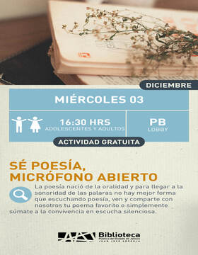 Cartel de Sé poesía, micrófono abierto