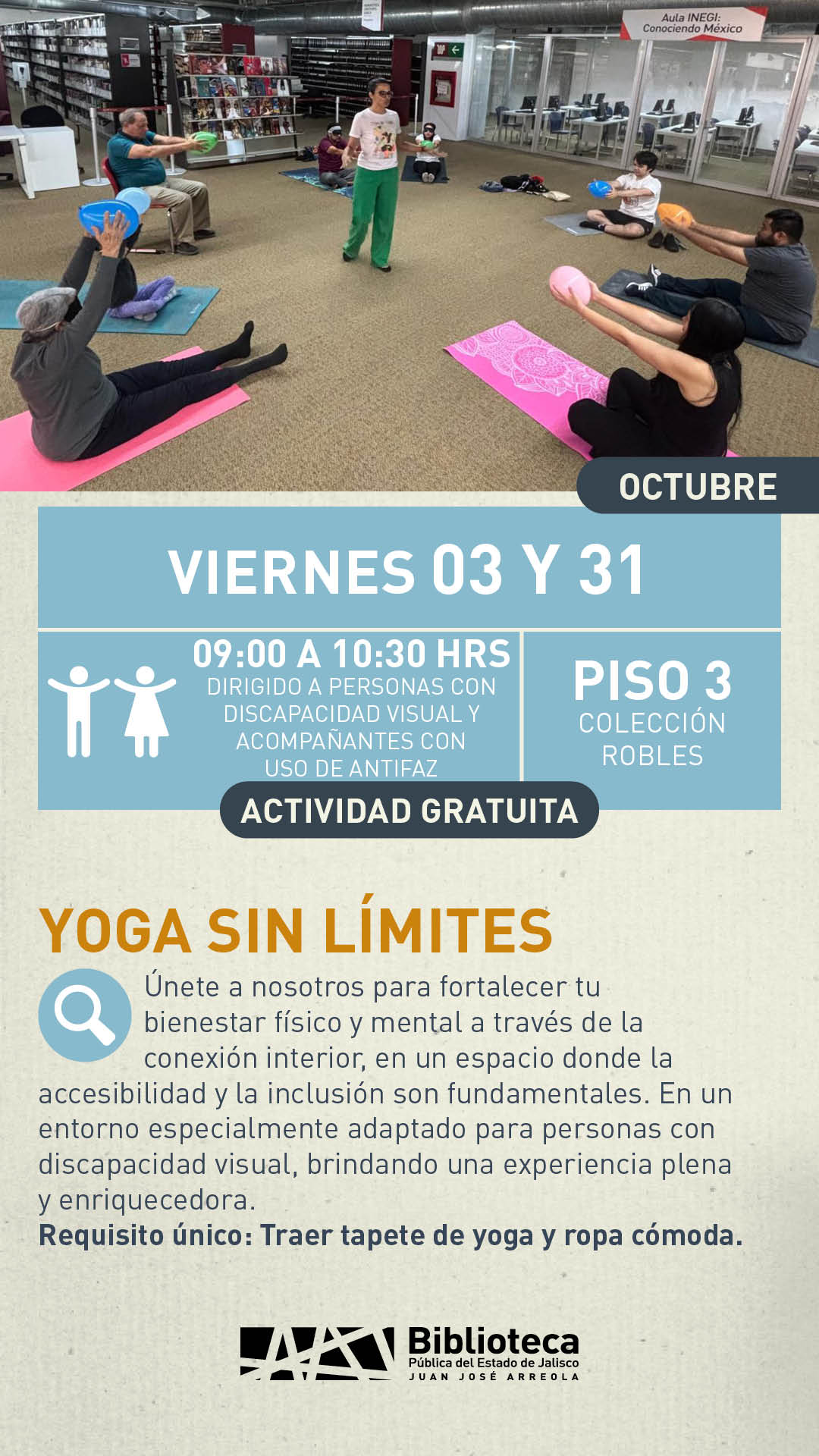 Cartel de Yoga sin límites