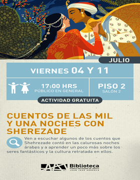 Cartel de Cuentos de las mill y una noches con Sherezade