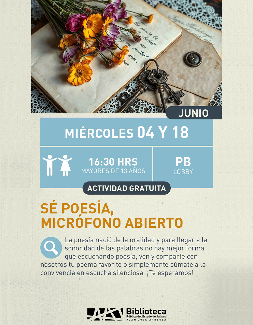 Cartel de Sé poesía, micrófono abierto