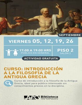 Cartel del Curso: Introducción a la filosofía de la antigua Grecia