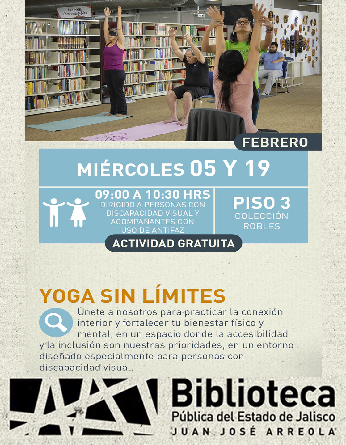 Cartel de Yoga sin límites