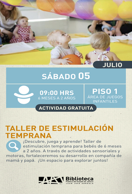 Cartel del Taller de estimulación temprana