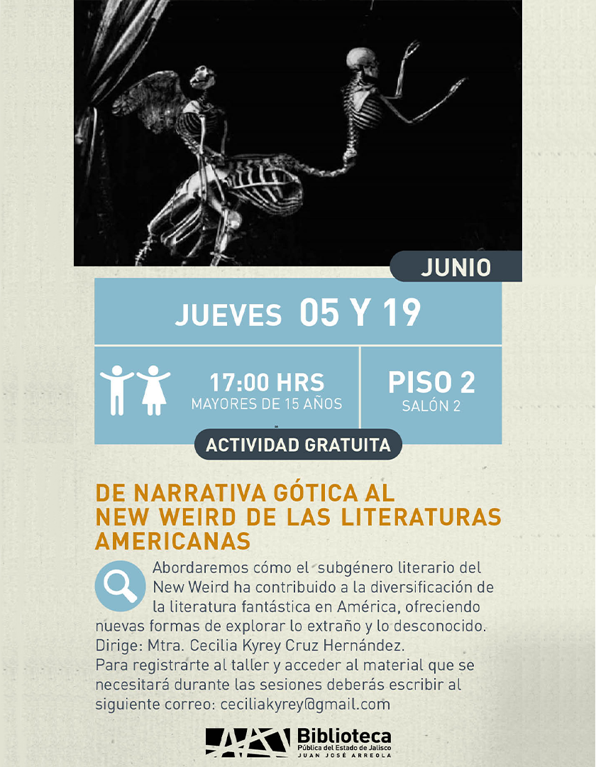 Cartel de De narrativa gótica al new weird de las literaturas americanas