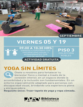 Cartel de Yoga sin límites