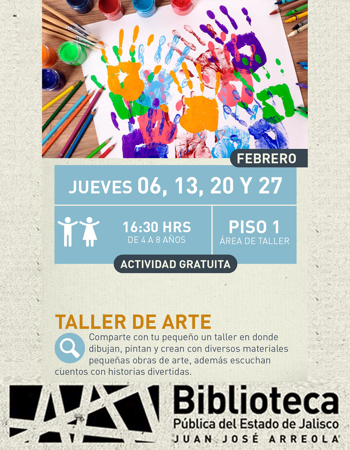 Cartel del Taller de arte