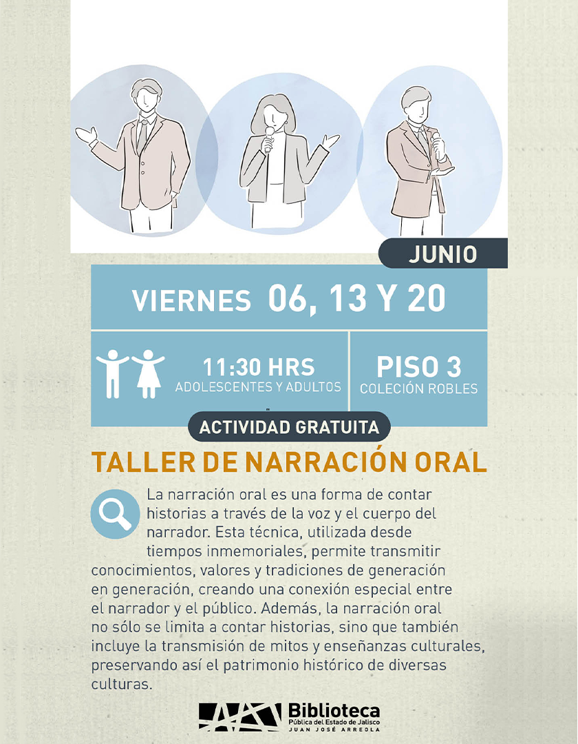 Cartel del Taller de narración oral