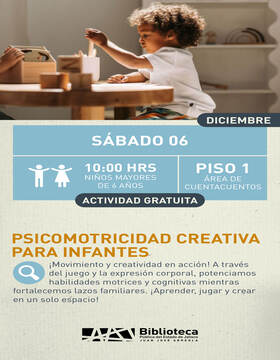 Cartel de Psicomotricidad creativa para infantes
