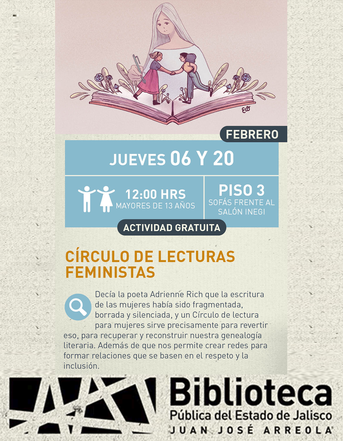 Cartel del Círculo de lecturas feministas
