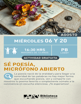 Cartel de Sé poesía, micrófono abierto