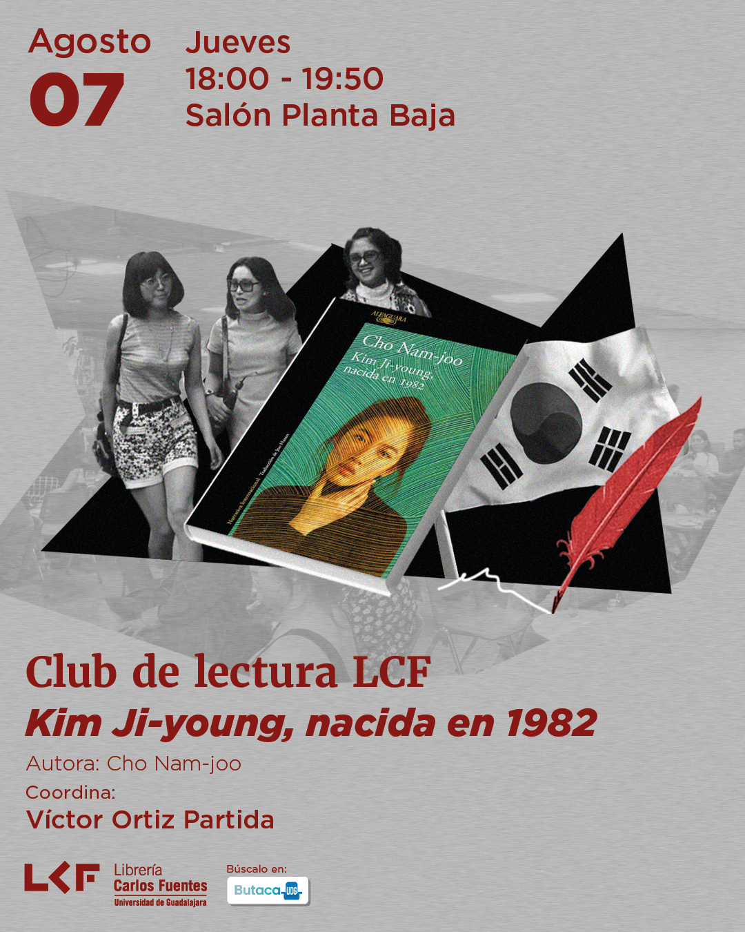 Cartel del Club de Lectura.  Título Kim Ji-young, nacida en 1982