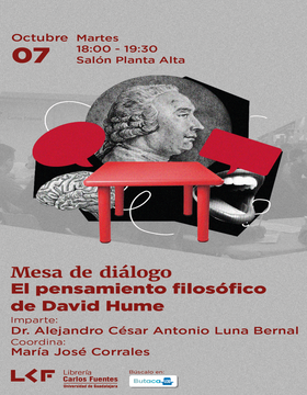 Cartel de la Mesa de diálogo: El pensamiento filosófico de David Hume