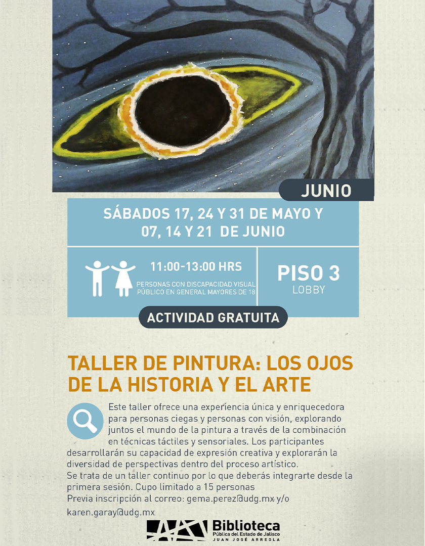 Cartel del Taller de pintura: Los ojos de la historia del arte