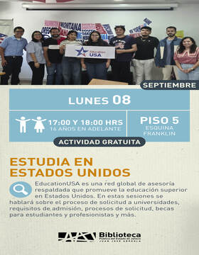 Cartel de Estudia en Estados Unidos