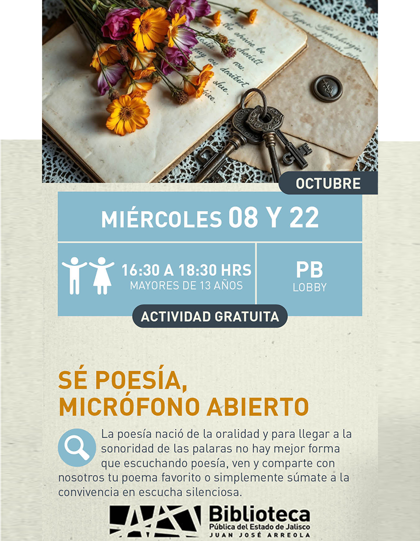 Cartel de Sé poesía, micrófono abierto