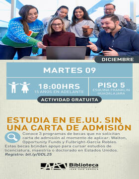 Cartel de Estudia en EE.UU. sin una carta de admisión