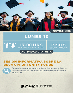 Cartel de la Sesión informativa sobre la Beca Opportunity Funds 