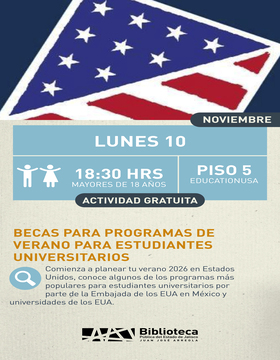 Cartel de Becas para programas de verano para estudiantes universitarios