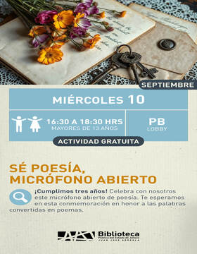 Cartel de Sé poesía, micrófono abierto