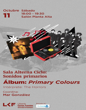 Cartel de Sala alterna. Ciclo: Sonidos primarios. Álbum: Primary Colours