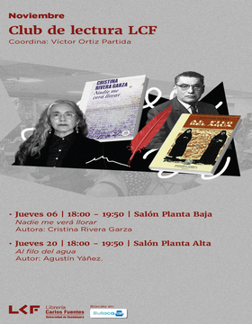 Cartel del Club de Lectura LCF: Nadie me verá llorar