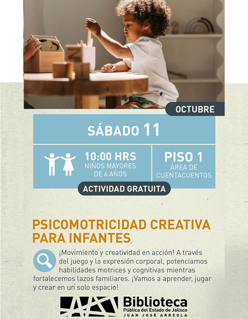 Cartel de Psicomotricidad creativa para infantes
