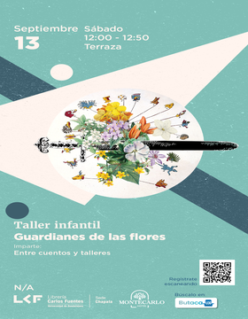 Cartel del Taller infantil: Guardianes de las flores 