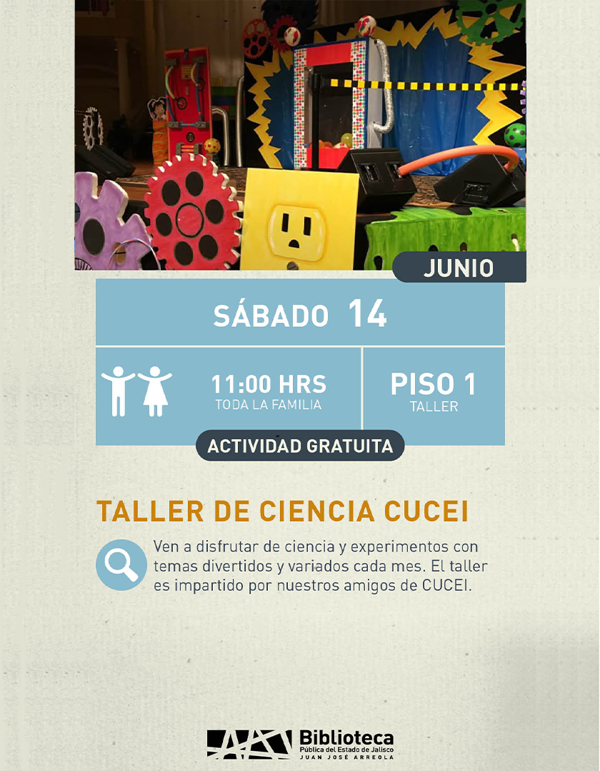 Cartel del Taller de ciencia CUCEI