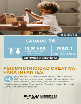 Cartel de Psicomotricidad creativa para infantes