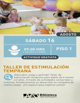 Cartel del Taller de estimulación temprana