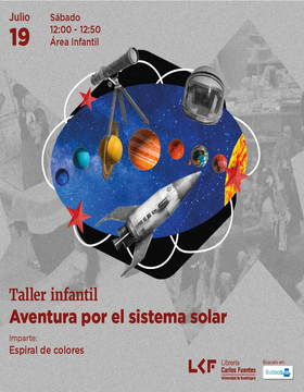Cartel del Taller infantil: Aventura por el sistema solar