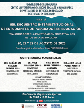 Cartel del 1er Encuentro Interinstitucional de Estudiantes de Posgrados en Educación