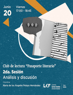 Cartel delClub de lectura “Pasaporte literario”. 2da. Sesión