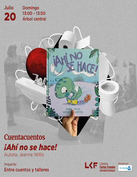 Cartel de Cuentacuentos: ¡Ahí no se hace!