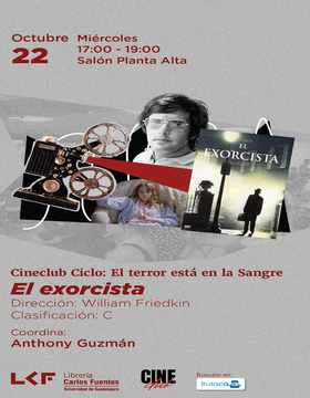 Cartel de Cineclub LCF. Ciclo: El terror está en la sangre