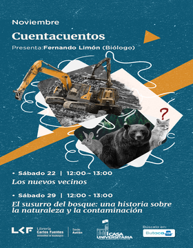 Cartel del Cuentacuentos: El susurro del bosque: Una historia sobre la naturaleza y la contaminación