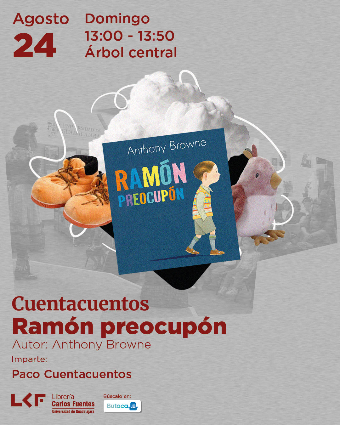 Cartel del Cuentacuentos.  Título Ramón preocupón