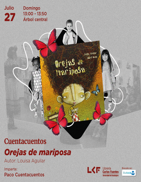Cartel del Cuentacuentos: Orejas de mariposa