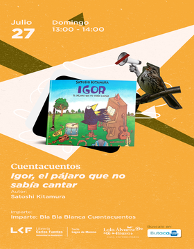 Cartel del Cuentacuentos: Igor, el pájaro que no sabía cantar 