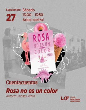 Cartel del Cuentacuentos: Rosa no es un color