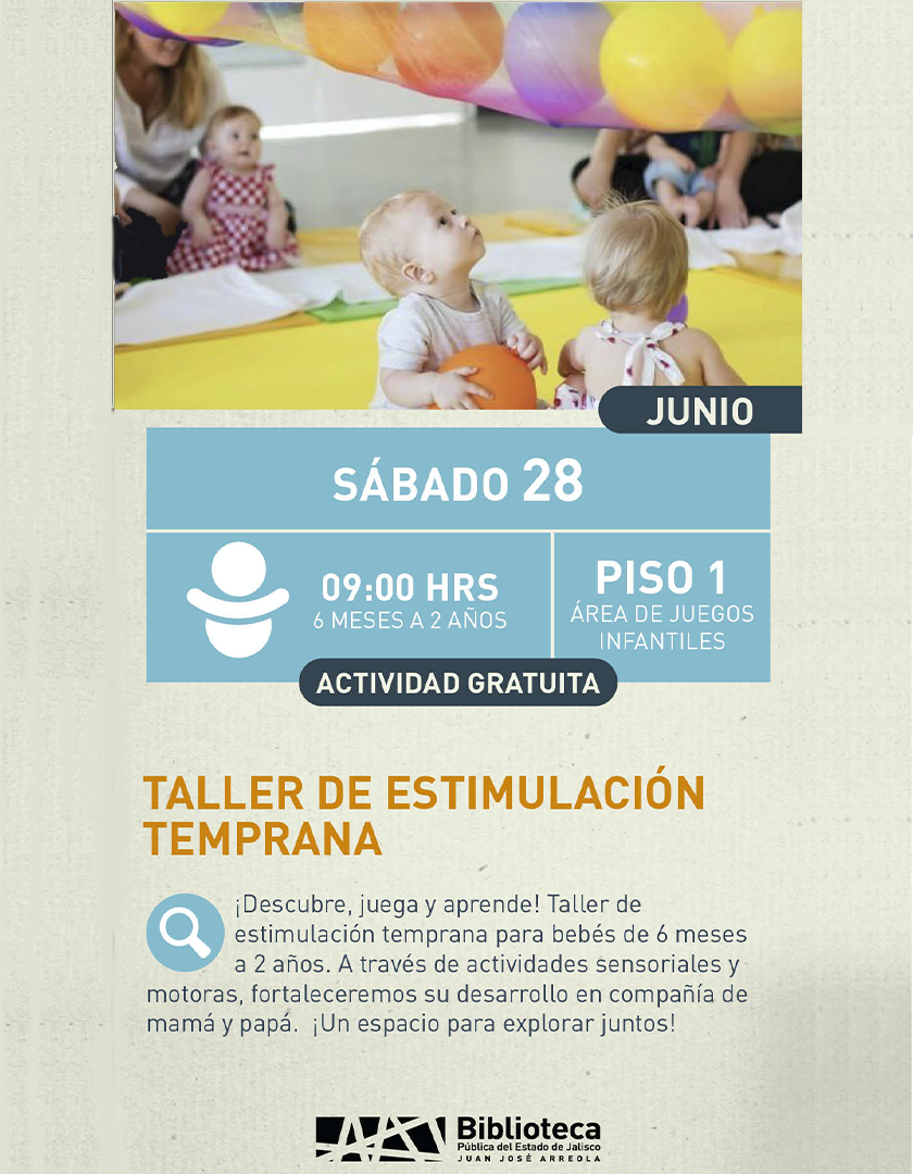 Cartel del Taller de estimulación temprana