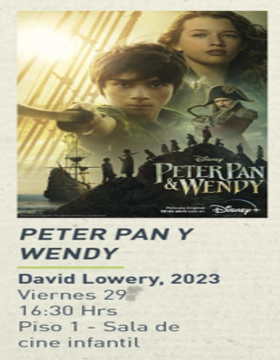 Cartel del Ciclo de cine infantil: Peter Pan y Wendy