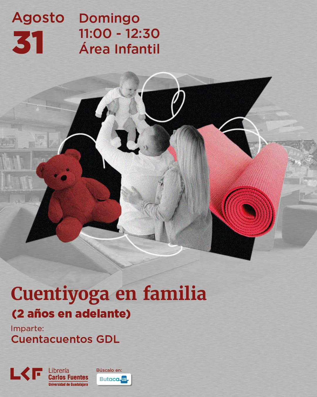 Cartel del Cuentiyoga en familia (2 años en adelante)