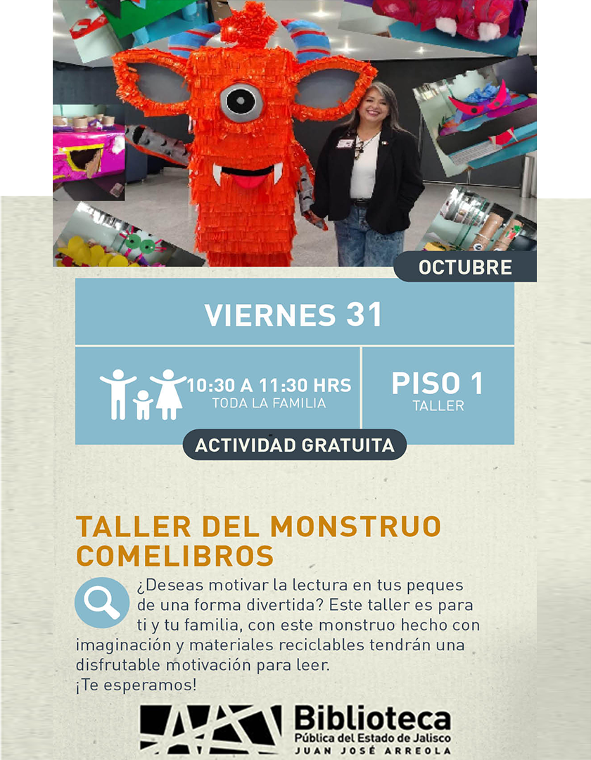 Cartel del Taller del monstruo comelibros